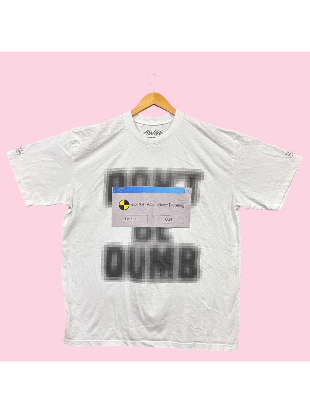 Asap Rocky x AWGE Error 404 Album Never Dropping Hip-Hop Tee XL
